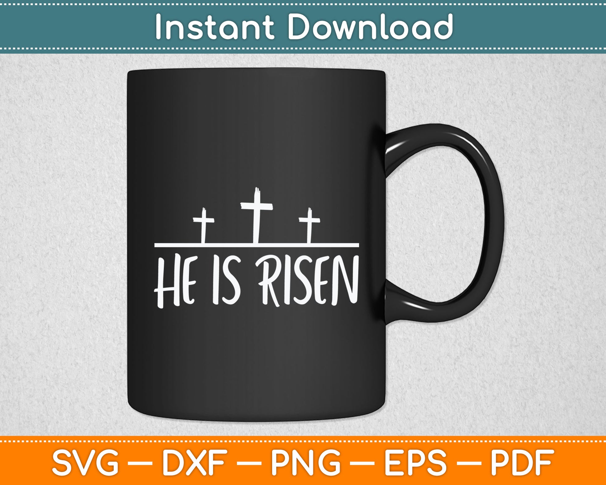 Easter He Is Risen Christians Svg Digital Cutting File