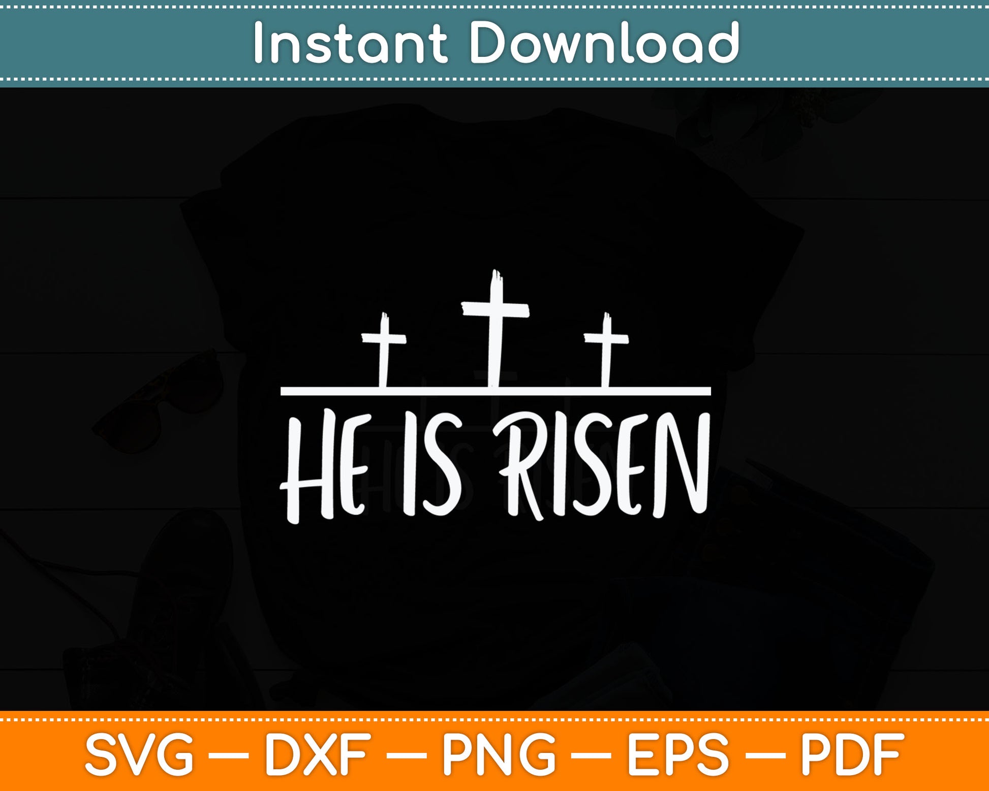 Easter He Is Risen Christians Svg Digital Cutting File