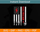 Electrician Patriotic American Flag 4th Of July Svg Digital Cutting File