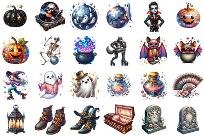 Elegant Halloween Clipart 40 PNG Bundle