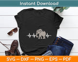 Elephant Heartbeat EKG Gift Elephant Svg Digital Cutting File