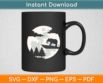 Elephant Zoo Wildlife Animal Silhouette Svg Digital Cutting File