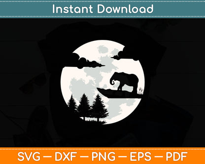 Elephant Zoo Wildlife Animal Silhouette Svg Digital Cutting File