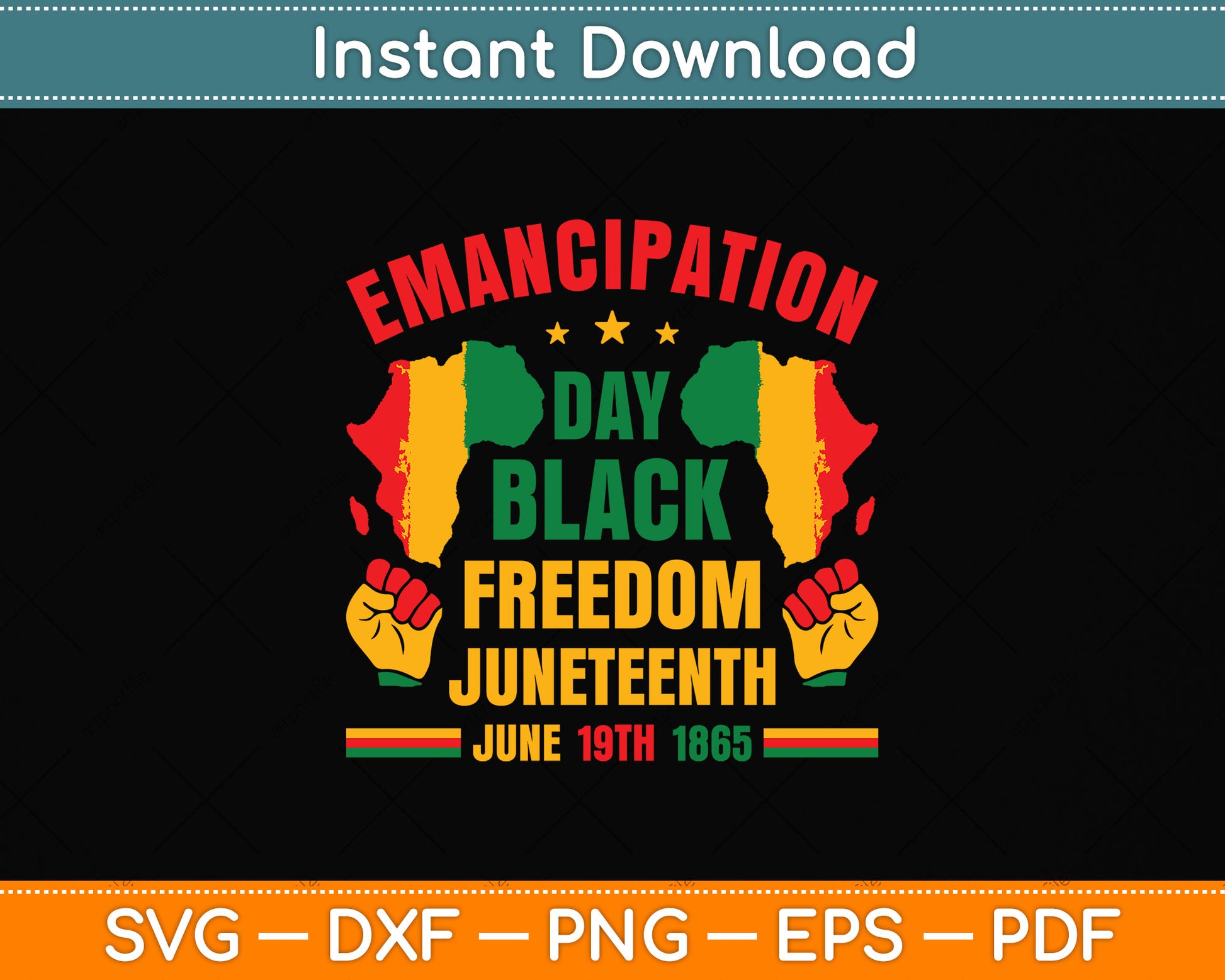 Emancipation Day Black Freedom Juneteenth June 1865 Black History Svg Cutting File