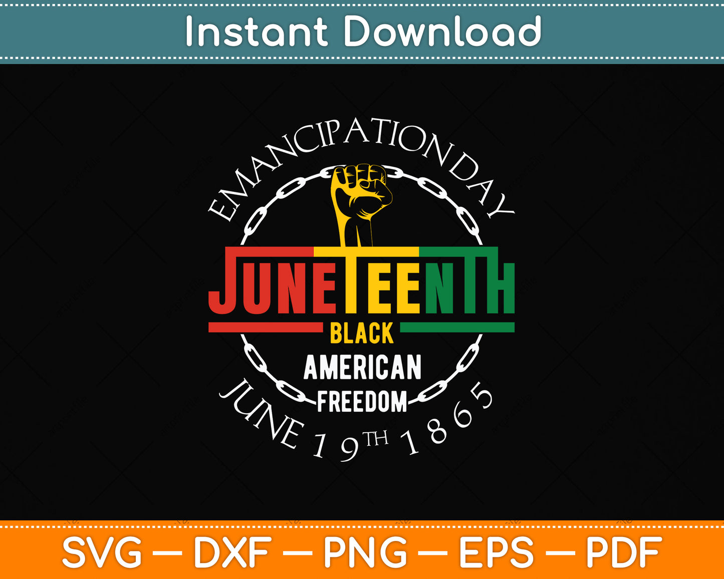 Emancipation Day Juneteenth African American Freedom Black History Svg Cutting File
