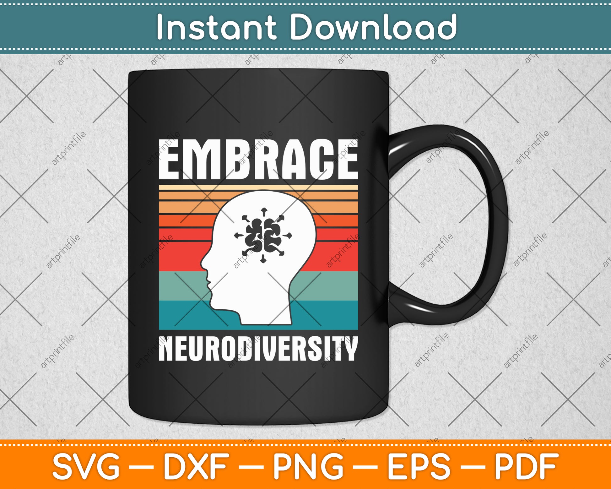 Embrace Neurodiversity Autism Awareness Svg Digital Cutting File