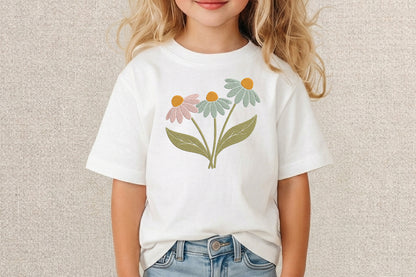 Daisies Embroidery Design – Beautiful Daisy Flower Machine Embroidery Pattern, Elegant Floral Embroidery Design