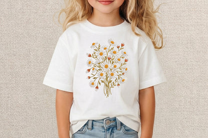 Daisies Embroidery Design – Beautiful Daisy Flower Machine Embroidery Pattern, Elegant Floral Embroidery Design