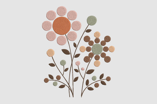Floral Embroidery Design – Beautiful Flower Machine Embroidery Pattern, Elegant Botanical & Nature Embroidery Design