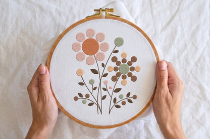 Floral Embroidery Design – Beautiful Flower Machine Embroidery Pattern, Elegant Botanical & Nature Embroidery Design