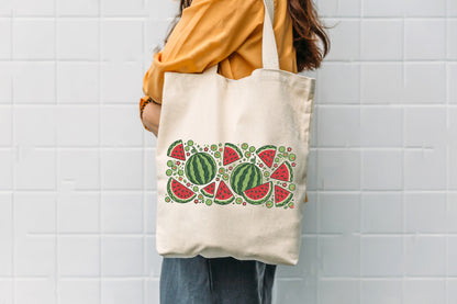 Summer Watermelon Embroidery Design – Cute Watermelon Machine Embroidery Pattern, Fresh Summer Fruit & Tropical Embroidery Design