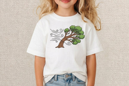 Blowing a Large Tree Embroidery Design – Beautiful Tree Machine Embroidery Pattern, Nature & Botanical Embroidery Design