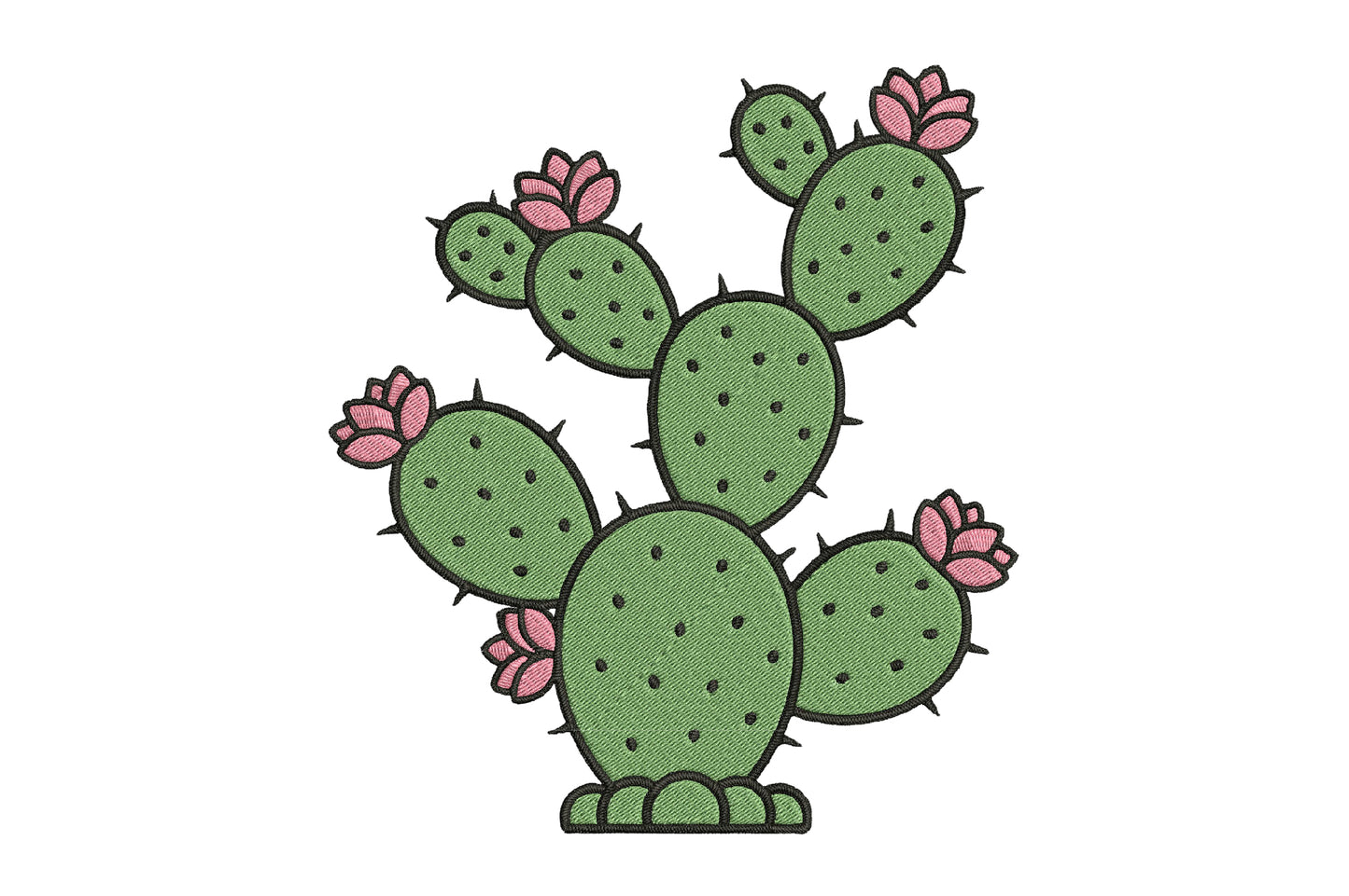 Cactus Embroidery Design – Cute Cactus Machine Embroidery Pattern, Desert Botanical Embroidery Design