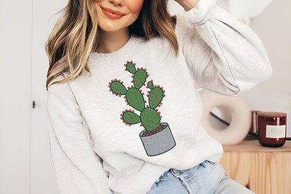 Cactus Embroidery Design – Cute Cactus Machine Embroidery Pattern, Desert Botanical Embroidery Design