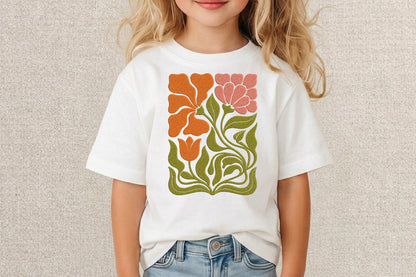 Flowers and Leaves Embroidery Design – Beautiful Floral & Botanical Machine Embroidery Pattern, Elegant Flower Leaf Embroidery Design