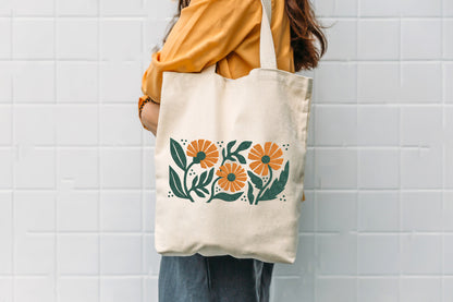Orange Flowers Embroidery Design – Beautiful Orange Floral Machine Embroidery Pattern, Elegant Flower Embroidery Design
