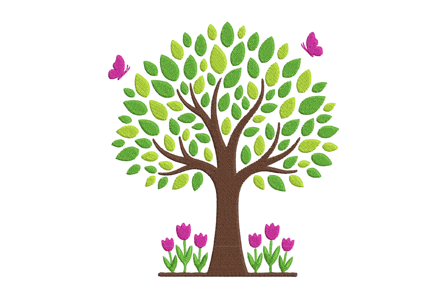 Tree Embroidery Design – Beautiful Tree Machine Embroidery Pattern, Nature & Botanical Embroidery Design