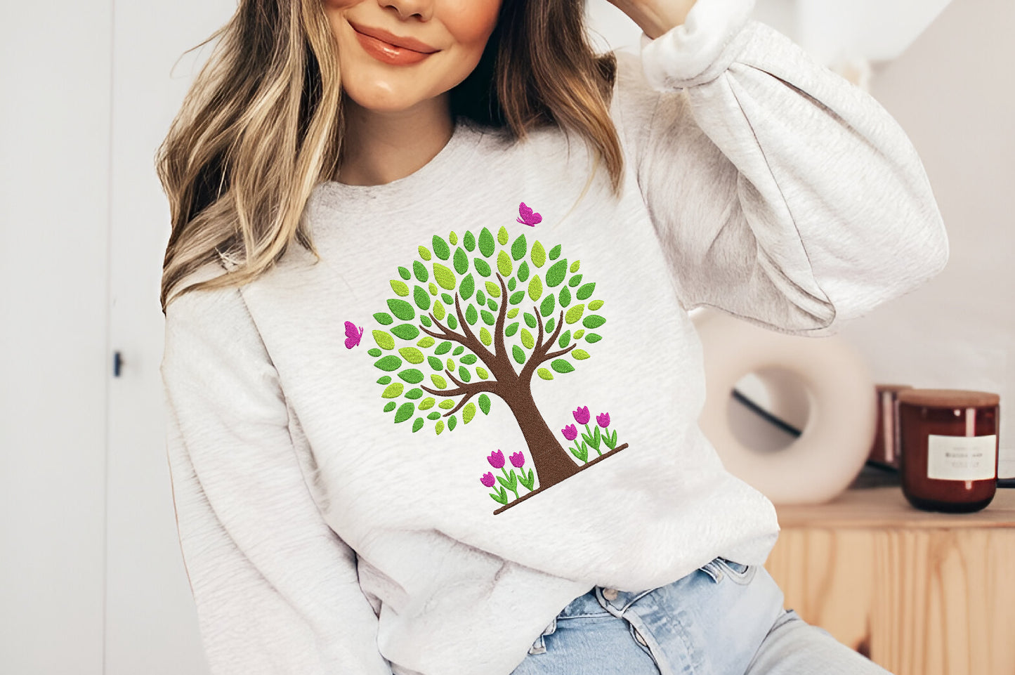 Tree Embroidery Design – Beautiful Tree Machine Embroidery Pattern, Nature & Botanical Embroidery Design