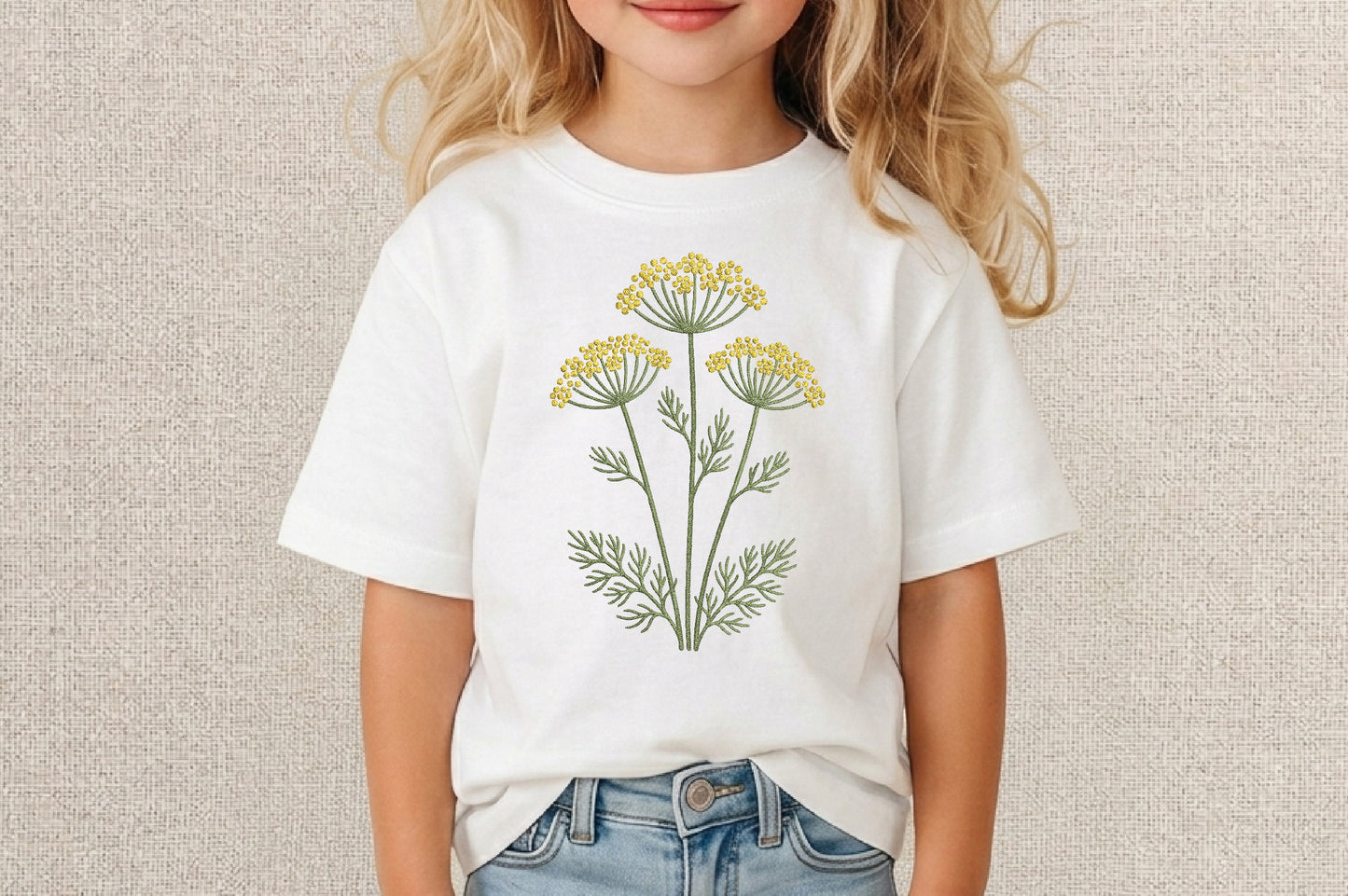 Umbel Flower Embroidery Design – Elegant Umbel Floral Machine Embroidery Pattern, Botanical Flower Embroidery Design