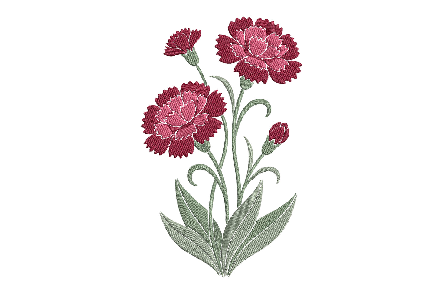 Zinnia Flowers Embroidery Design – Beautiful Zinnia Floral Machine Embroidery Pattern, Elegant Flower Embroidery Design