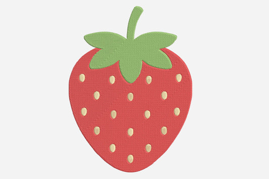 Strawberry Embroidery Design – Cute Strawberry Machine Embroidery Pattern, Sweet Fruit & Summer Floral Embroidery Design