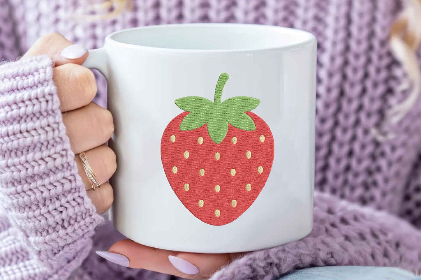 Strawberry Embroidery Design – Cute Strawberry Machine Embroidery Pattern, Sweet Fruit & Summer Floral Embroidery Design