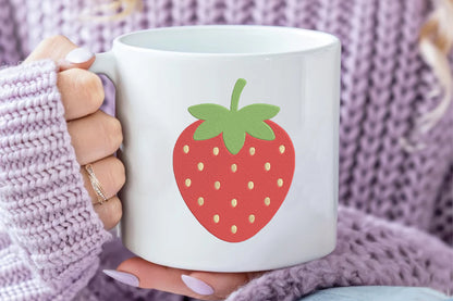 Strawberry Embroidery Design – Cute Strawberry Machine Embroidery Pattern, Sweet Fruit & Summer Floral Embroidery Design