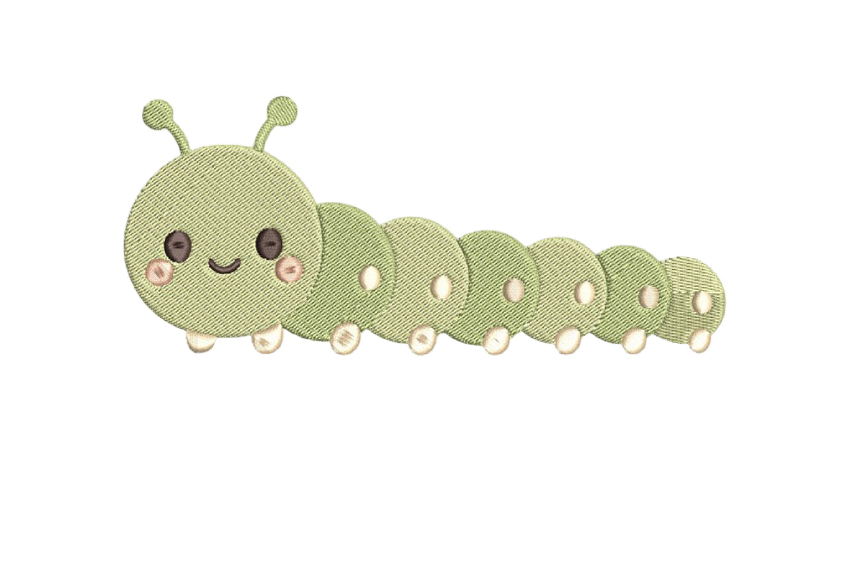 Cute Caterpillar Machine Embroidery Design