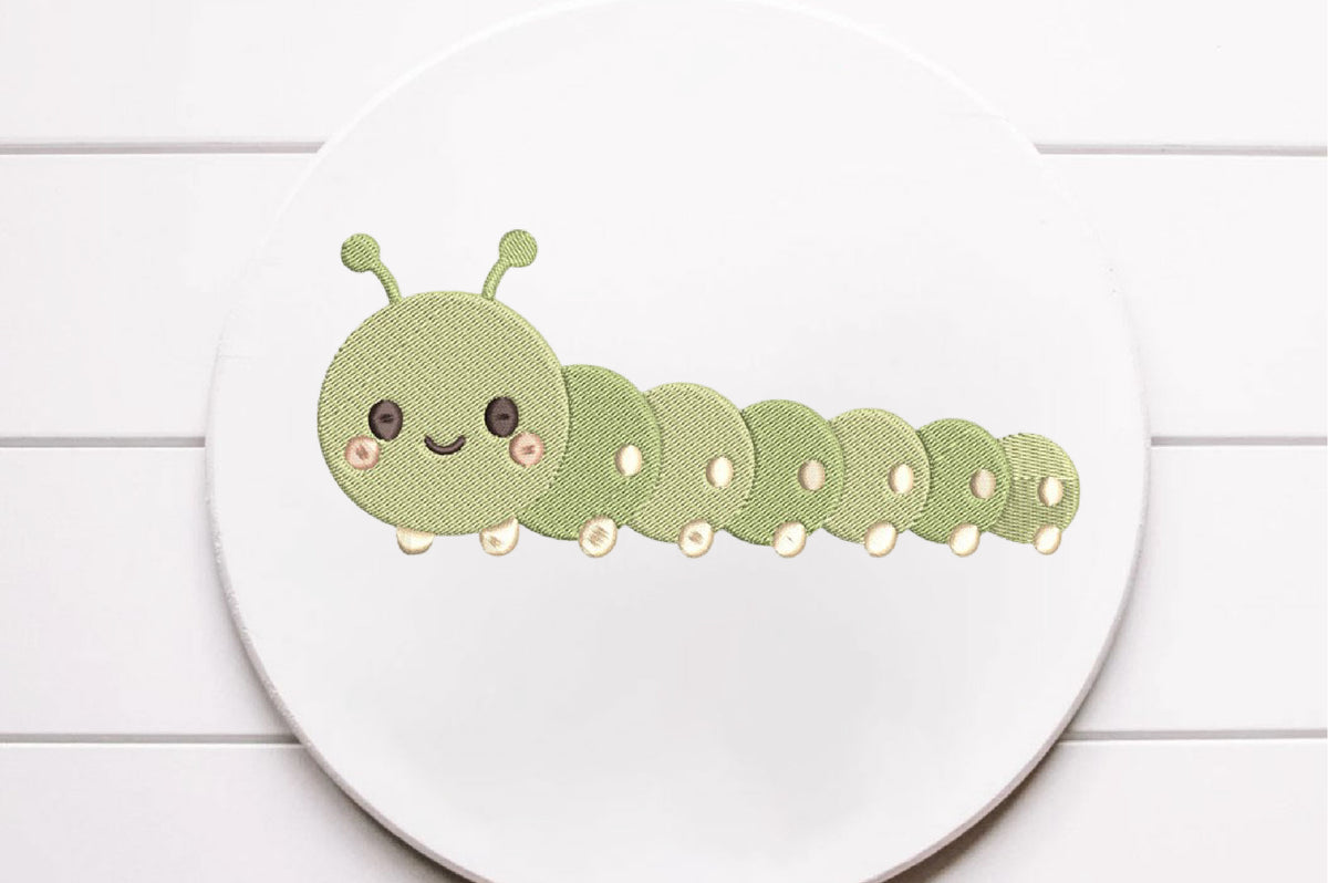 Cute Caterpillar Machine Embroidery Design