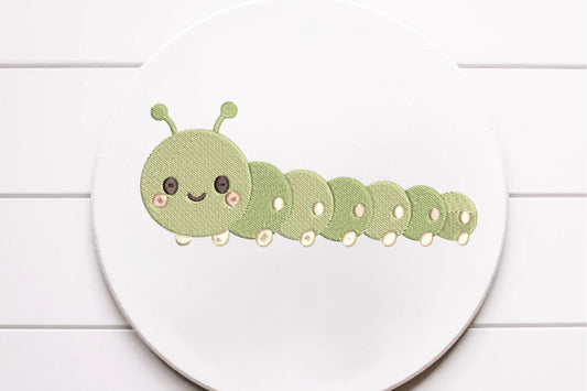 Cute Caterpillar Machine Embroidery Design