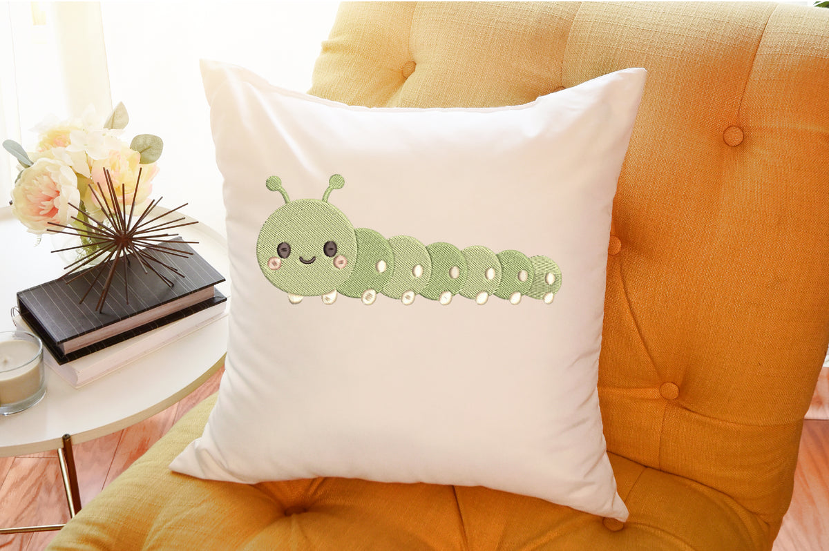 Cute Caterpillar Machine Embroidery Design