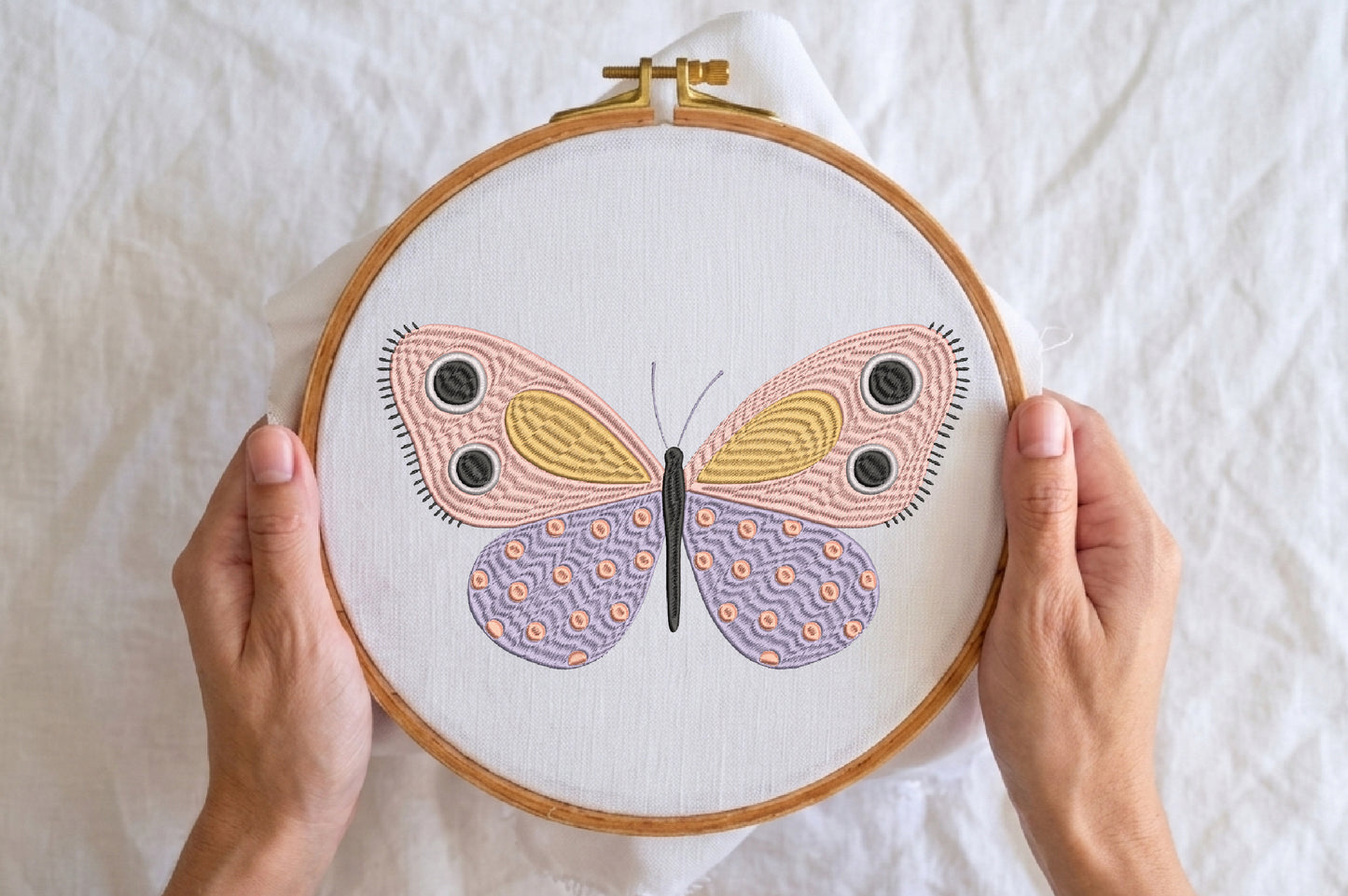 Butterfly Embroidery Design – Beautiful Butterfly Machine Embroidery Pattern, Elegant Nature & Floral Embroidery Design