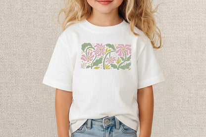 Botanical Floral Embroidery Design – Beautiful Botanical Flower Machine Embroidery Pattern, Elegant Floral Embroidery Design