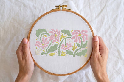 Botanical Floral Embroidery Design – Beautiful Botanical Flower Machine Embroidery Pattern, Elegant Floral Embroidery Design