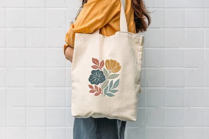 Abstract Floral Embroidery Design – Modern Artistic Flower Machine Embroidery Pattern, Unique Botanical Embroidery Design
