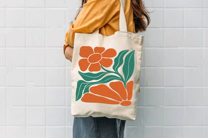 Abstract Flowers Embroidery Design – Modern Artistic Floral Machine Embroidery Pattern, Unique Botanical Embroidery Design