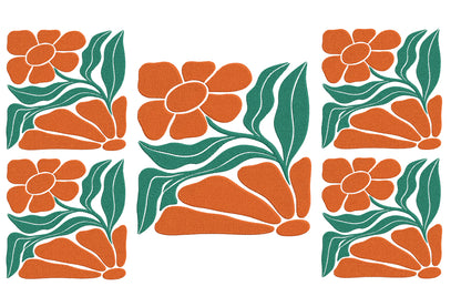 Abstract Flowers Embroidery Design – Modern Artistic Floral Machine Embroidery Pattern, Unique Botanical Embroidery Design
