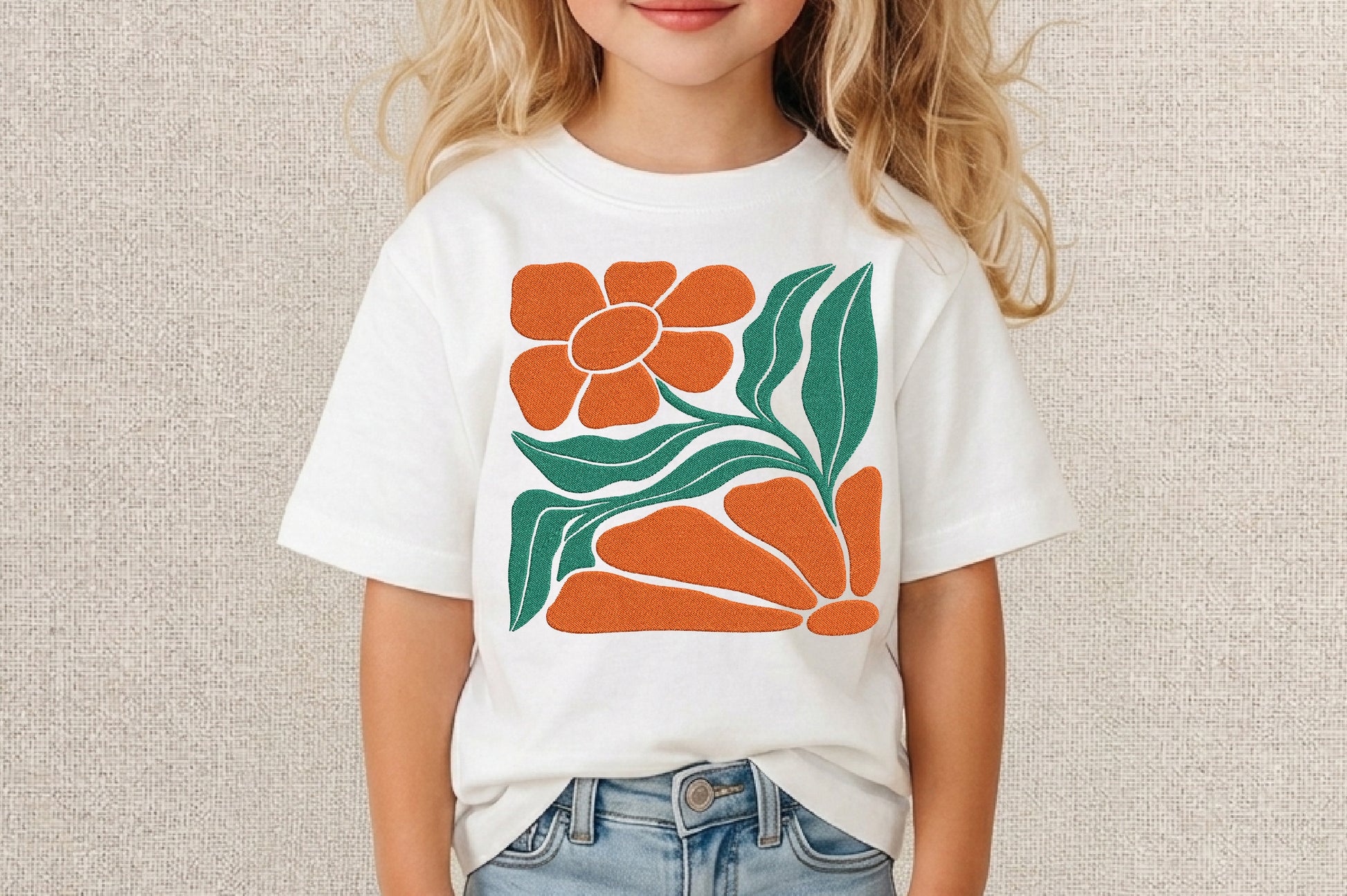 Abstract Flowers Embroidery Design – Modern Artistic Floral Machine Embroidery Pattern, Unique Botanical Embroidery Design