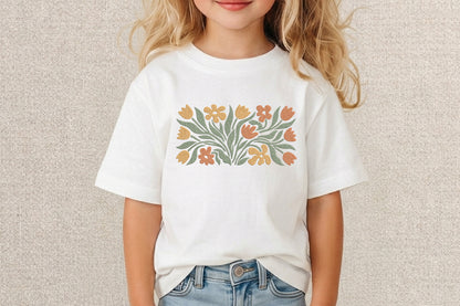 Abstract Organic Flowers Embroidery Design – Modern Botanical Machine Embroidery Pattern, Artistic Floral Embroidery Design