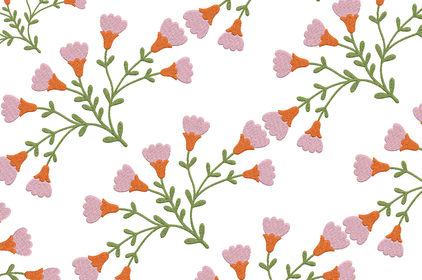 Botanical Wildflower Embroidery Design – Beautiful Wildflower Machine Embroidery Pattern, Elegant Botanical Floral Embroidery Design