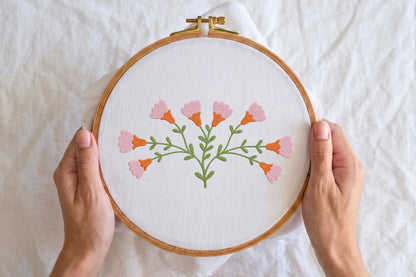 Botanical Wildflower Embroidery Design – Beautiful Wildflower Machine Embroidery Pattern, Elegant Botanical Floral Embroidery Design