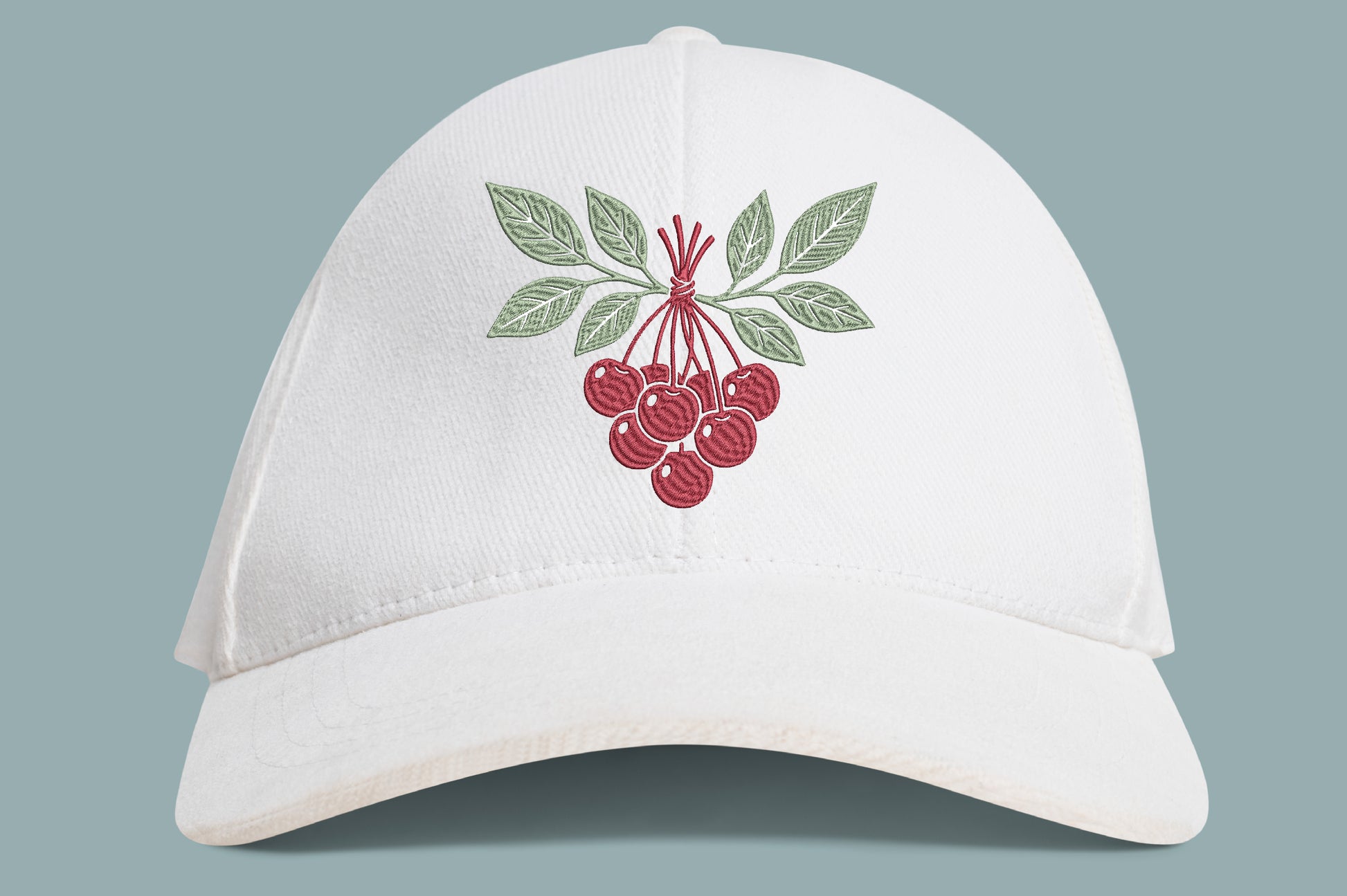 Cherries Embroidery Design – Cute Cherry Fruit Machine Embroidery Pattern, Sweet Summer Fruit Embroidery Design