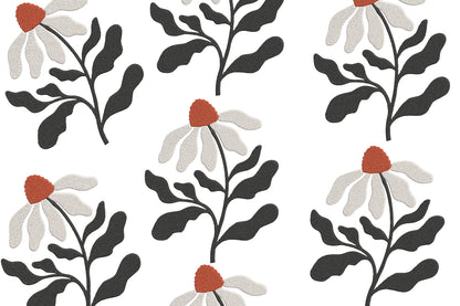 Echinacea Flower Embroidery Design – Beautiful Coneflower Machine Embroidery Pattern, Elegant Botanical Floral Embroidery Design