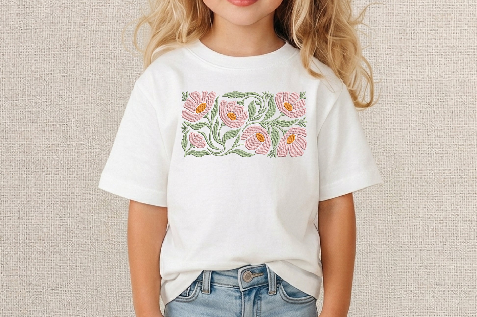 Floral Embroidery Design – Beautiful Flower Machine Embroidery Pattern, Elegant Botanical Floral Embroidery Design