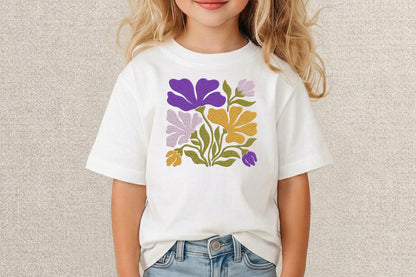 Organic Flower Embroidery Design – Beautiful Organic Floral Machine Embroidery Pattern, Modern Botanical Embroidery Design