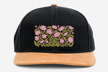 Pink Blossoms Embroidery Design – Beautiful Pink Flower Machine Embroidery Pattern, Elegant Floral Botanical Embroidery Design