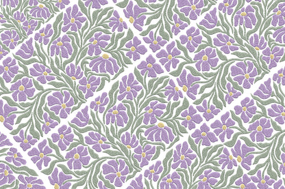Purple Petals Embroidery Design – Beautiful Purple Flower Petal Machine Embroidery Pattern, Elegant Floral Embroidery Design