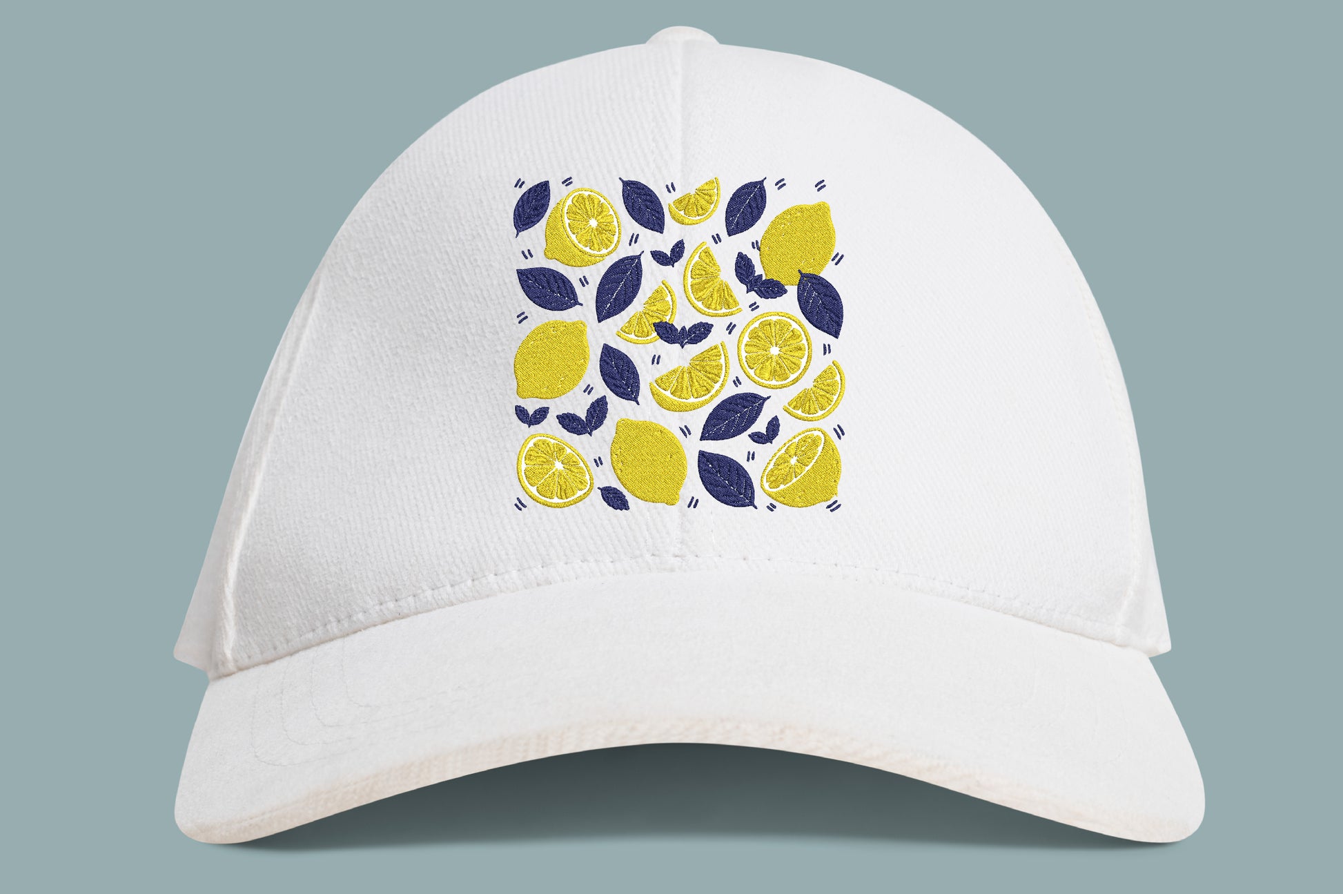 Scattered Lemon Embroidery Design – Cute Lemon Fruit Machine Embroidery Pattern, Fresh Citrus Embroidery Design