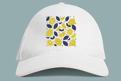 Scattered Lemon Embroidery Design – Cute Lemon Fruit Machine Embroidery Pattern, Fresh Citrus Embroidery Design