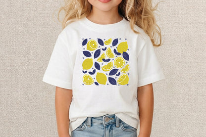 Scattered Lemon Embroidery Design – Cute Lemon Fruit Machine Embroidery Pattern, Fresh Citrus Embroidery Design